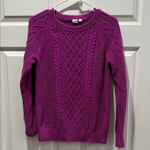 GAP Fuchsia Cable Knit Sweater